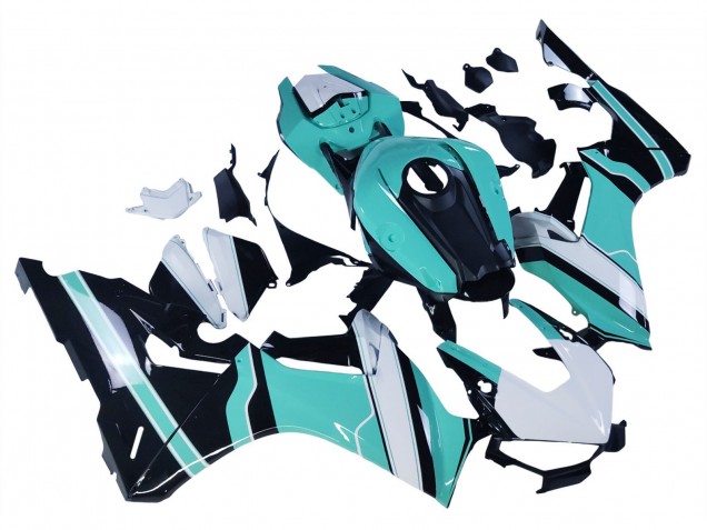 Carenados Moto Honda CBR1000RR 2017-2023 - Blanco Azul Claro Negro Brillante