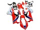 Kits Carenado Moto Honda CBR1000RR 2017-2023 - Blanco Rojo Azul