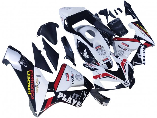 Carenados Moto Honda CBR600RR 2003-2004 - Blanco Rojo Negro Brillante DENSO Rimont
