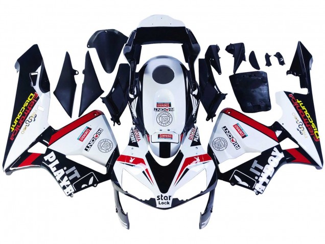 Carenados Moto Honda CBR600RR 2003-2004 - Blanco Rojo Negro Brillante DENSO Rimont