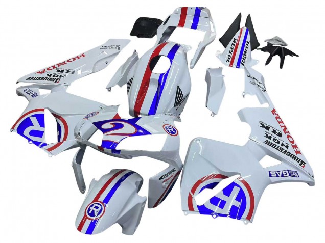 Carenados Moto Honda CBR600RR 2003-2004 - Blanco Rojo Azul