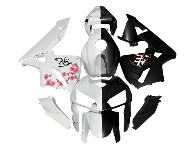 Carenados Moto Honda CBR600RR 2005-2006 - Negro Blanco Cherry Blossom