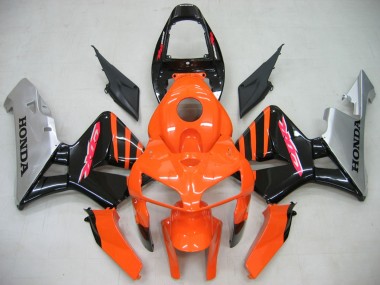 Carenados Moto Honda CBR600RR 2005-2006 - Naranja Negro Plata