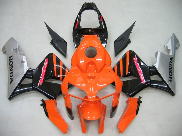 Carenados Moto Honda CBR600RR 2005-2006 - Naranja Negro Plata