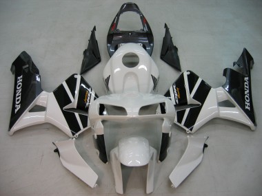 Carenados Moto Honda CBR600RR 2005-2006 - Negro Blanco Carrera