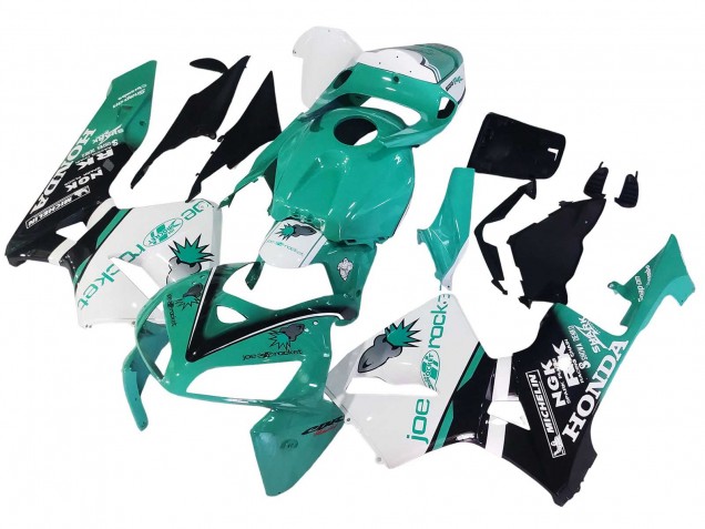 Carenados Moto Honda CBR600RR 2005-2006 - Verde Claro Blanco Negro Brillante Joe Rocket