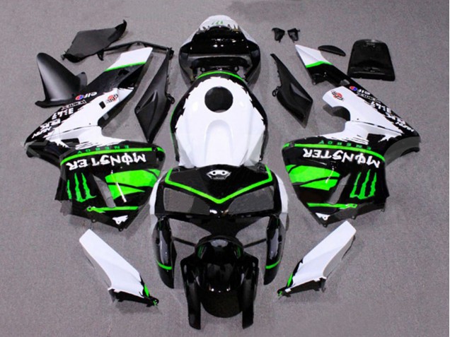 Carenados Moto Honda CBR600RR 2005-2006 - Blanco Negro Verde Monstruo