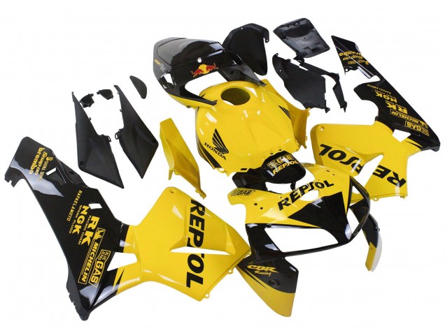 Carenados Moto Honda CBR600RR 2005-2006 - Amarillo Negro Repsol