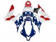 Carenados Moto Honda CBR600RR 2007-2008 - Blanco Azul Rojo Estrella