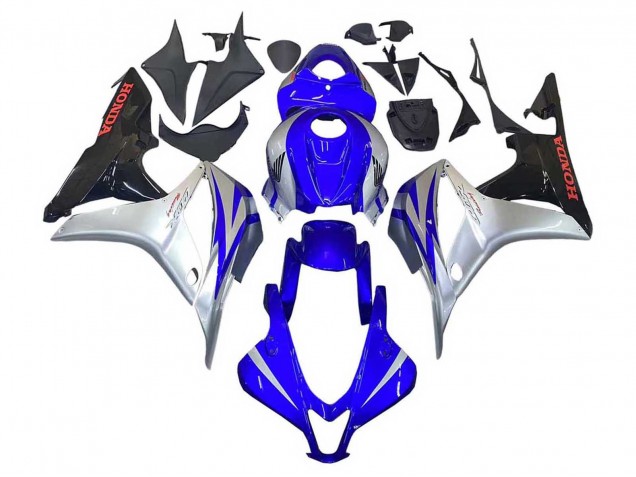 Carenados Moto Honda CBR600RR 2007-2008 - Plata Azul Negro Brillante Carrera
