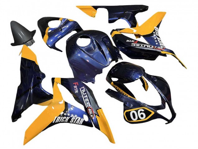 Carenados Moto Honda CBR600RR 2007-2008 - Naranja Azul Oscuro Trick Star 06