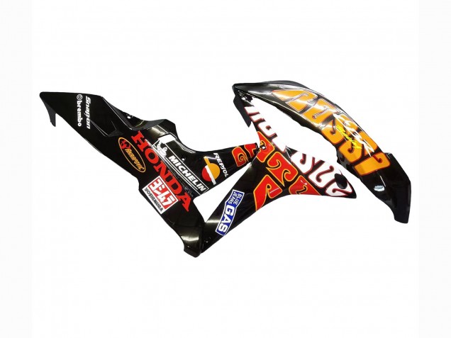 Carenados Moto Honda CBR600RR 2007-2008 - Amarillo Naranja Negro Brillante Rossi Repsol