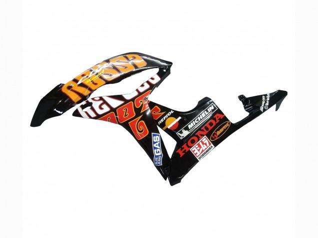 Carenados Moto Honda CBR600RR 2007-2008 - Amarillo Naranja Negro Brillante Rossi Repsol