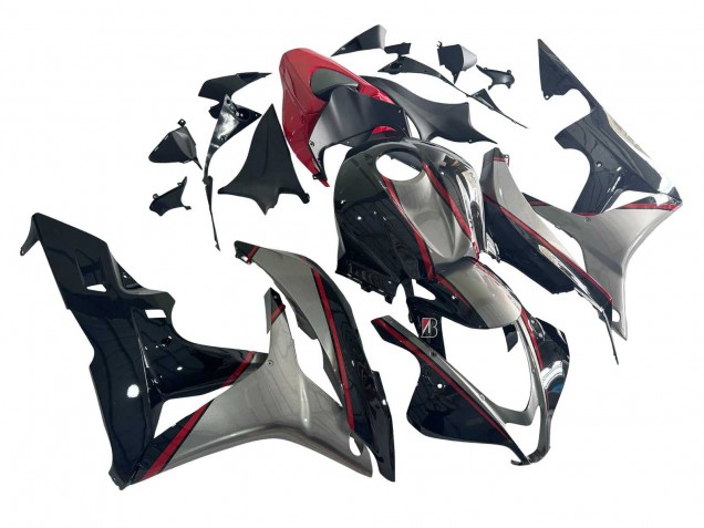 Carenados Moto Honda CBR600RR 2007-2008 - Plata Rojo Negro Brillante