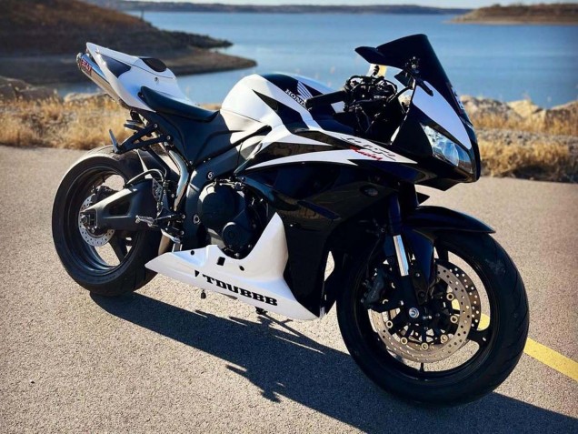 Carenados Moto Honda CBR600RR 2007-2008 - Blanco Negro Carrera