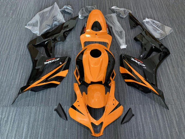 Carenados Moto Honda CBR600RR 2007-2008 - Naranja Negro Brillante Carrera