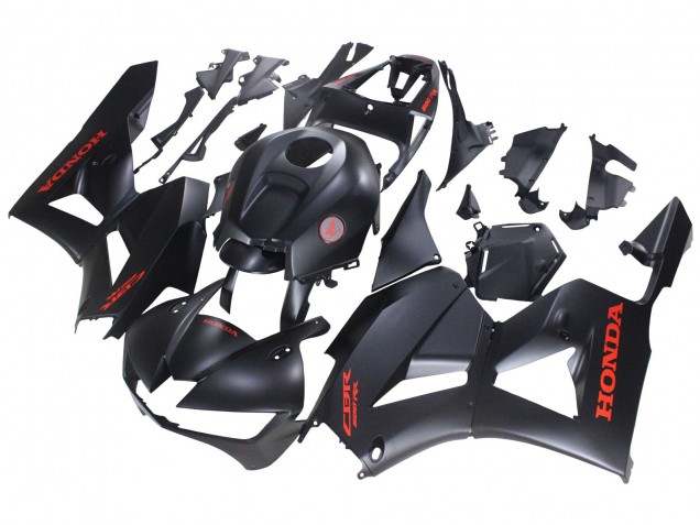 Carenados Moto Honda CBR600RR 2013-2023 - Negro Mate Rojo Calcomanías