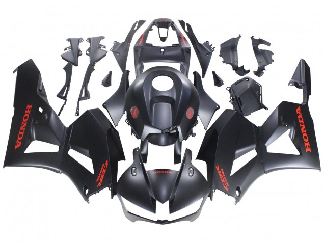 Carenados Moto Honda CBR600RR 2013-2023 - Negro Mate Rojo Calcomanías