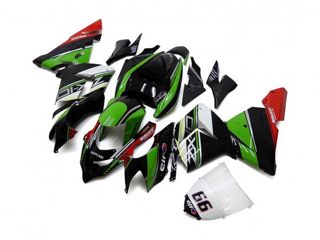Carenados Moto Kawasaki ZX10R 2004-2005 - Blanco Negro Verde Elf