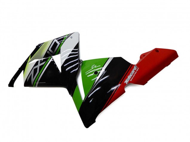 Carenados Moto Kawasaki ZX10R 2004-2005 - Blanco Negro Verde Elf
