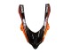 Carenados Moto Kawasaki ZX10R 2004-2005 - Burnt Naranja Negro Monstruo Elf