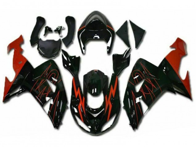 Carenados Moto Kawasaki ZX10R 2006-2007 - Negro Brillante Rojo