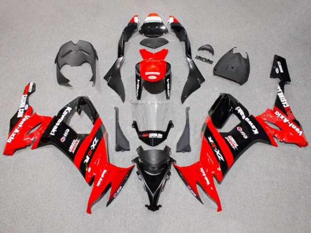 Carenados Moto Kawasaki ZX10R 2008-2010 - Rojo Negro Kick Elf