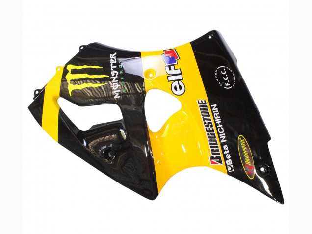 Carenados Moto Kawasaki ZX6R 1998-1999 - Amarillo Negro Monstruo Elf Bridgestone