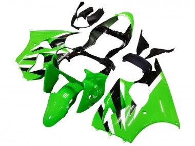 Carenados Moto Kawasaki ZX6R 2000-2002 - Verde Blanco Negro