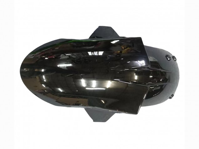 Carenado Moto Kawasaki ZX6R 2005-2006 - Negro Brillante Verde Llama