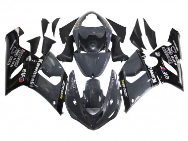 Carenados Moto Kawasaki ZX6R 2005-2006 - Gris Oscuro Negro