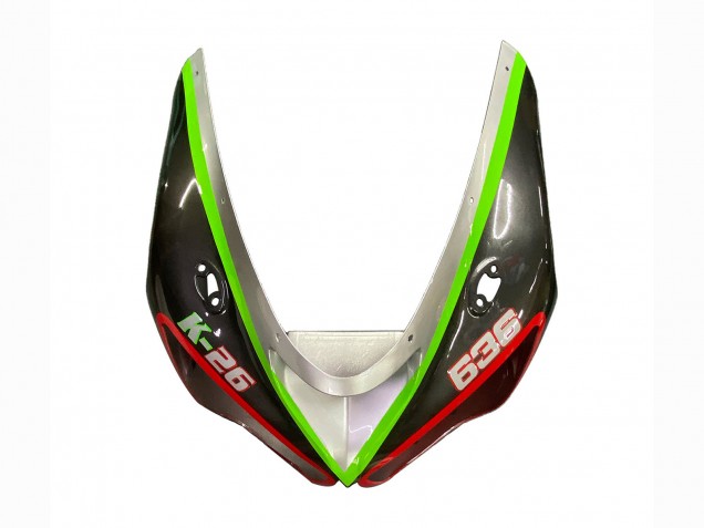 Carenados Moto Kawasaki ZX6R 2005-2006 - Negro Plata Verde Rojo K-26