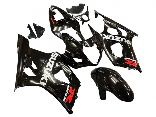 Carenados Moto Suzuki GSXR 1000 2003-2004 - Negro Brillante Blanco Rojo Calcomanías