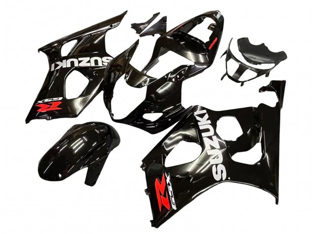 Carenados Moto Suzuki GSXR 1000 2003-2004 - Negro Brillante Blanco Rojo Calcomanías