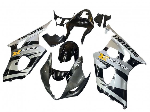 Carenados Moto Suzuki GSXR 1000 2003-2004 - Negro Brillante Plata Gris Amarillo