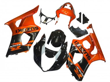 Carenado Moto Suzuki GSXR 1000 2003-2004 - Burnt Naranja Negro Brillante