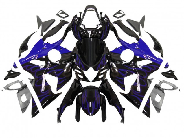 Carenado Moto Suzuki GSXR 1000 2007-2008 - Negro Brillante Azul Llama