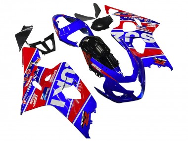 Carenados Moto Suzuki GSXR 600 / GSXR 750 2004-2005 - Azul Rojo Negro Motul Dunlop