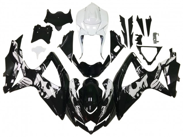 Carenados Moto Suzuki GSXR 600 / GSXR 750 2006-2007 - Negro Brillante Blanco