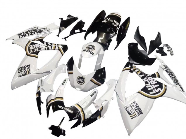 Carenados Moto Suzuki GSXR 600 / GSXR 750 2006-2007 - Blanco Negro Lucky Strike Motul