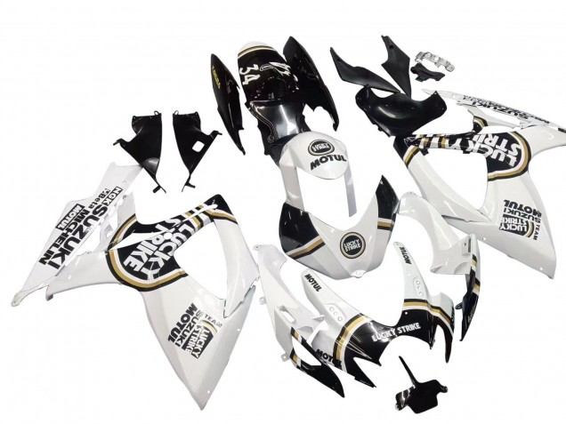 Carenados Moto Suzuki GSXR 600 / GSXR 750 2006-2007 - Blanco Negro Lucky Strike Motul