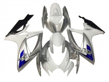Carenados Moto Suzuki GSXR 600 / GSXR 750 2006-2007 - Blanco Plata Azul Negro
