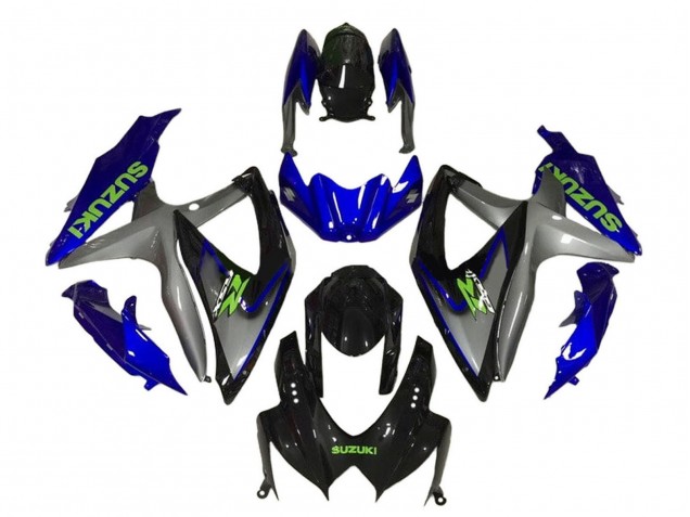 Carenados Moto Suzuki GSXR 600 / GSXR 750 2008-2010 - Azul Gris Negro Brillante Verde