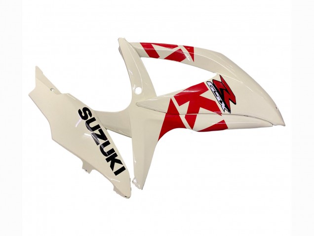 Carenados Moto Suzuki GSXR 600 / GSXR 750 2008-2010 - Crema Blanco Rojo Negro