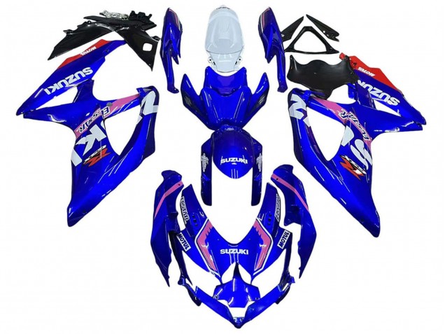 Carenados Moto Suzuki GSXR 600 / GSXR 750 2008-2010 - Blanco Azul Rosa Ecstar Motul