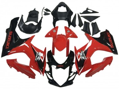Carenado Moto Suzuki GSXR 600 / GSXR 750 2011-2024 - Rojo Negro Brillante