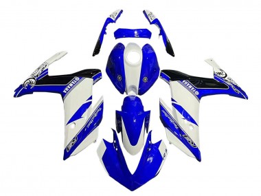 Carenados Moto Yamaha YZF R3/R25 2015-2018 - Blanco Azul Negro Carrera
