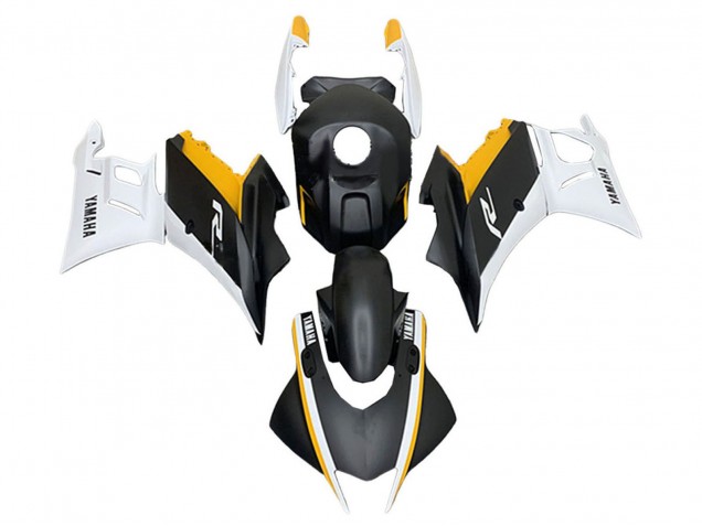 Carenados Moto Yamaha YZF R3/R25 2019-2021 - Blanco Amarillo Negro Mate