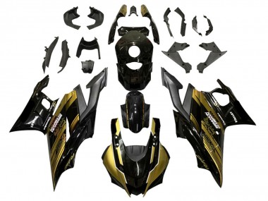 Carenados Moto Yamaha YZF R3/R25 2019-2021 - Oro Negro Brillante Semakin Didepan