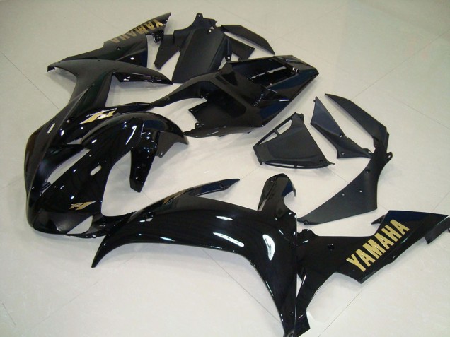 Carenados Moto Yamaha YZF R1 2002-2003 - Negro Brillante Oro Calcomanías
